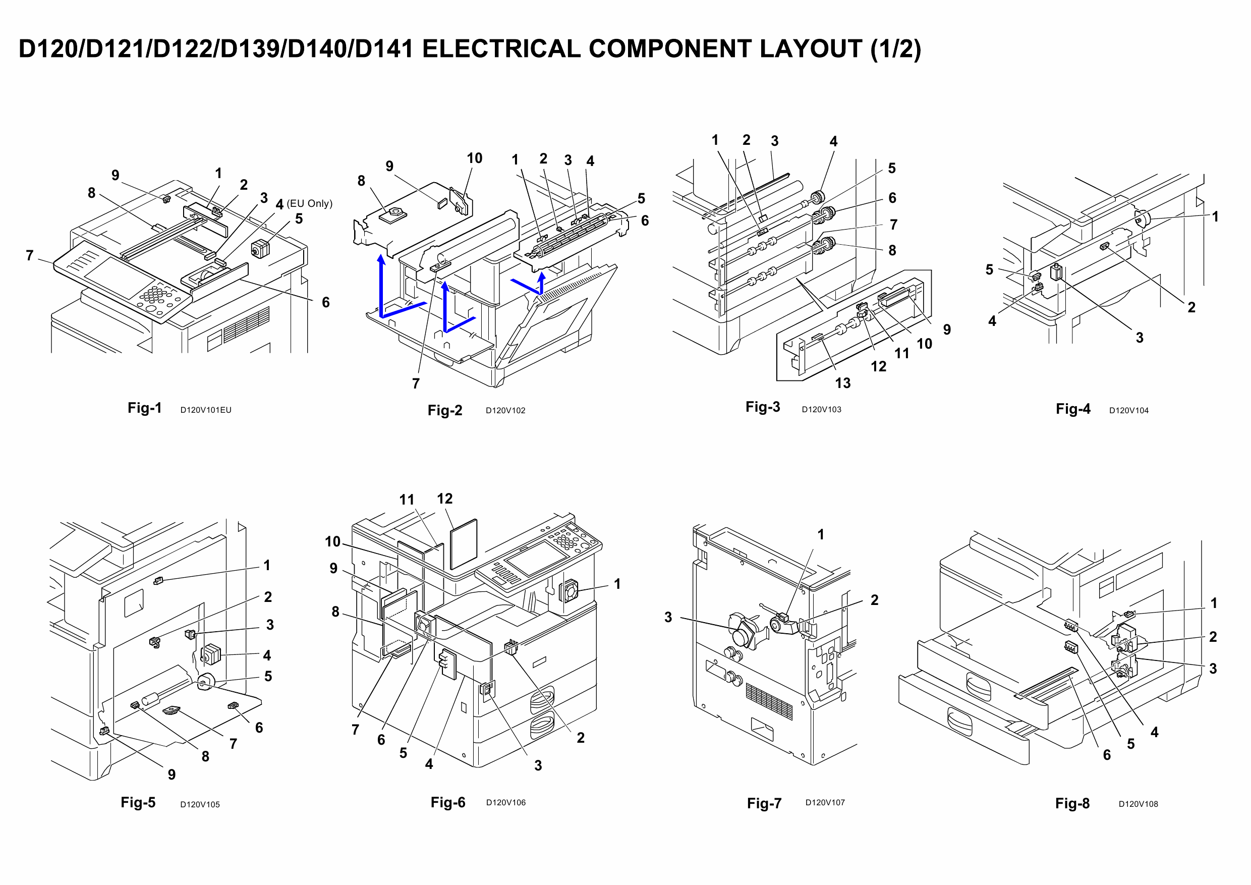 RICOH Aficio MP-2352SP 2852 3352 D120 D121 D122 D139 D140 D141 Circuit Diagram-6